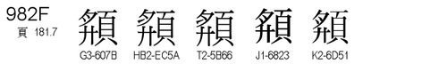 U+982F
